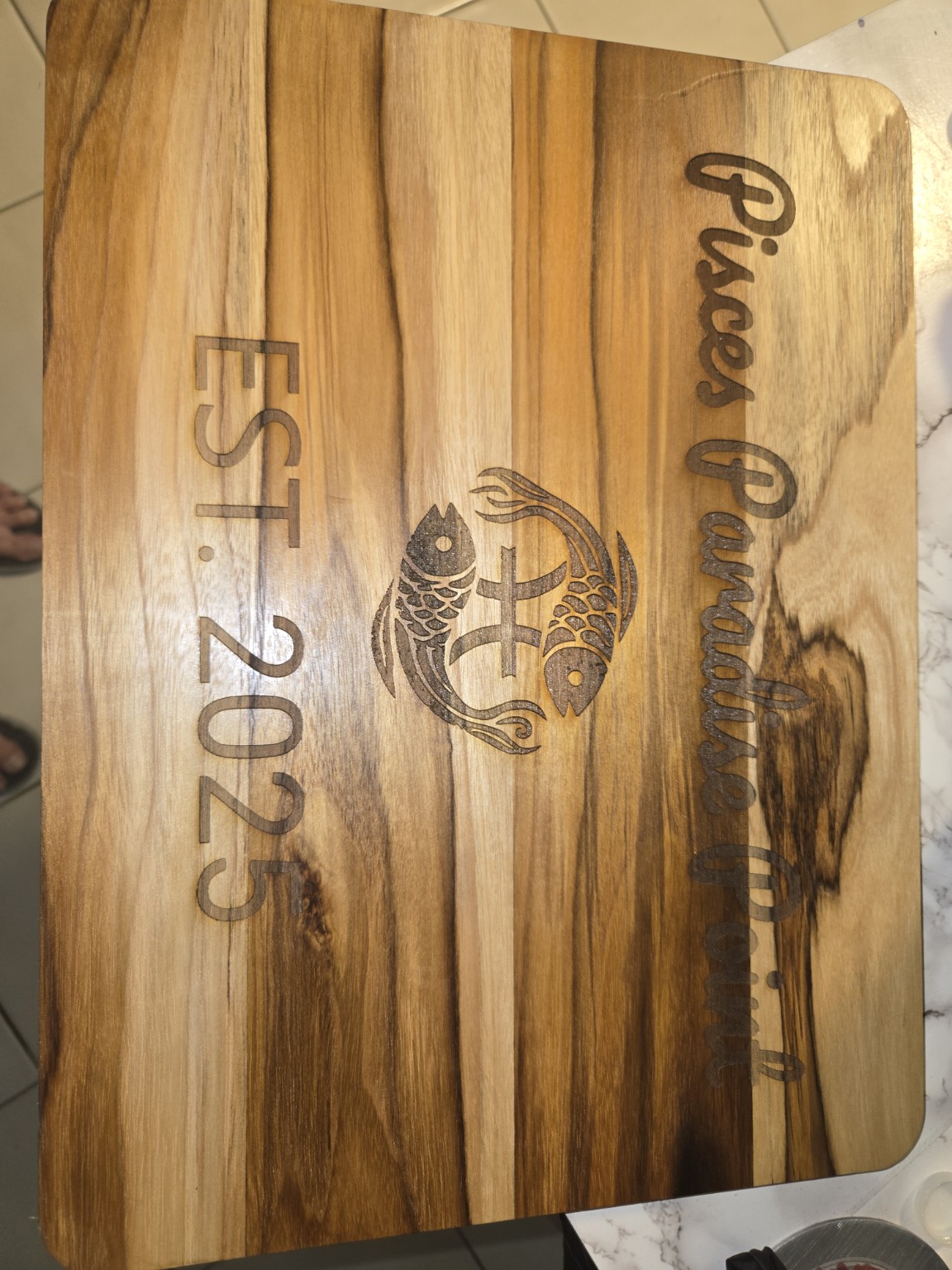 Custom engraved cutting board